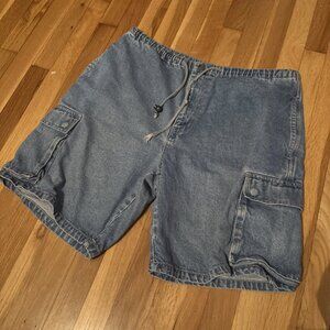 Vintage Men’s Geetz Wide Leg Baggy Rave Skater Shorts 90s Size 38 JNCO Style